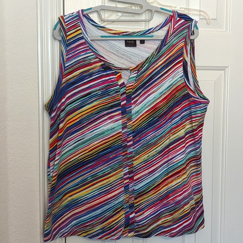 Rafaella Studio Multi-colored sleeveless top size XL